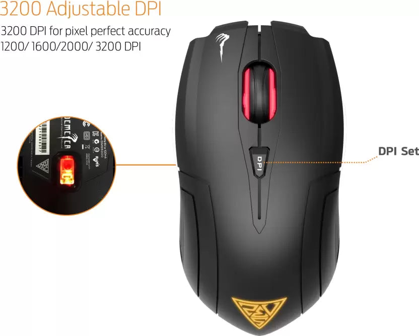 GAMDIAS Demeter E1 Wired Optical Gaming Mouse (USB, Black) GAMDIAS Demeter E1 Wired Optical Gaming Mouse (USB, Black)